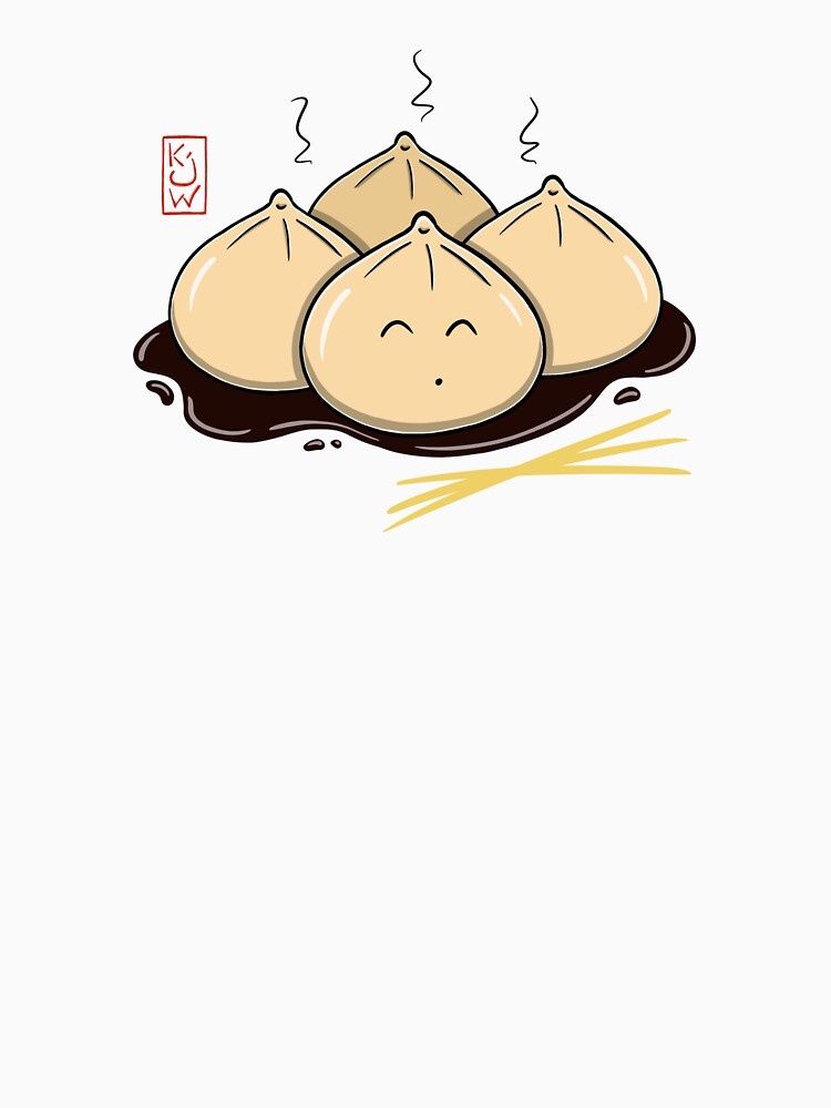 Dumplings - Cute Dumplings Dim Sum - Xiao Long Bao by katwuArt