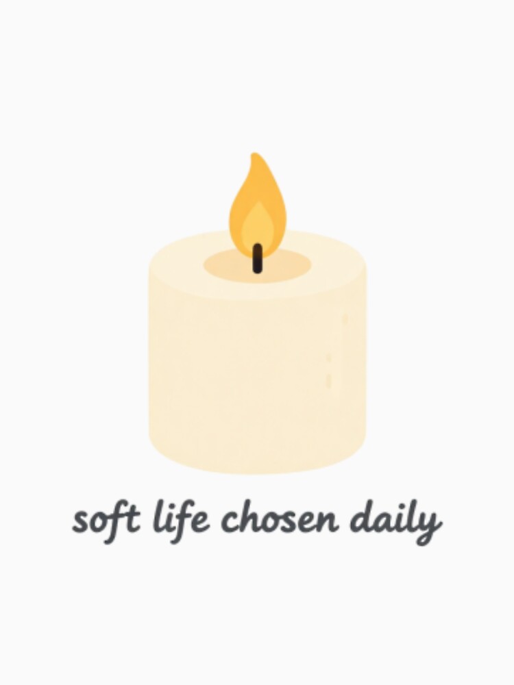 Soft Life Chosen Daily – Inspirational Wellness Typography Art by CosmicQuietStudio