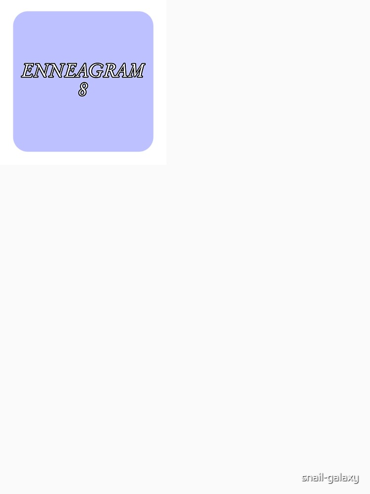 enneagram 8 (plain text on light blue/lavender background) by snail-galaxy