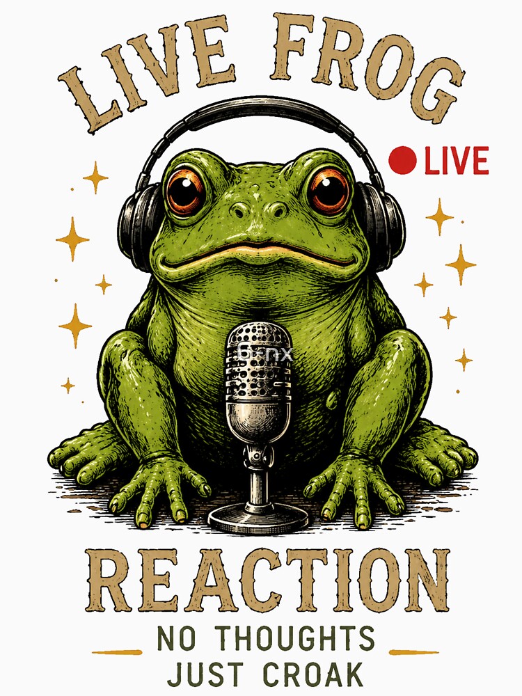 Live Frog Reaction No Thoughts Just Croak by 6-nx