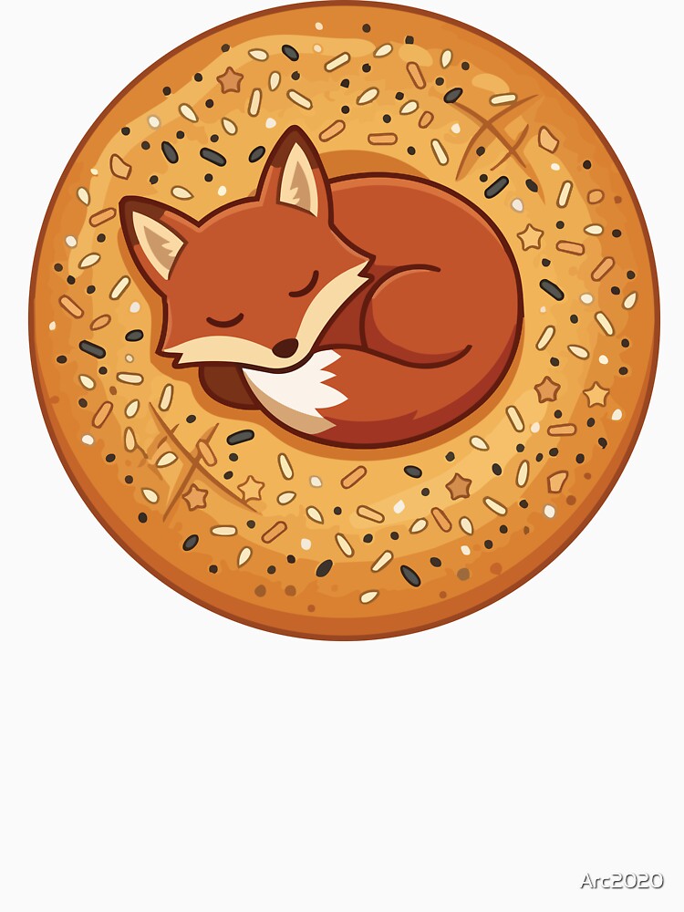 Cute Red Fox Sleeping Everything Bagel by Arc2020