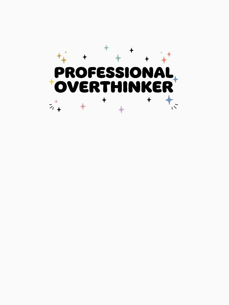 Professional Overthinker - Cute Retro Handlettered Quote by DailyDoseDecals