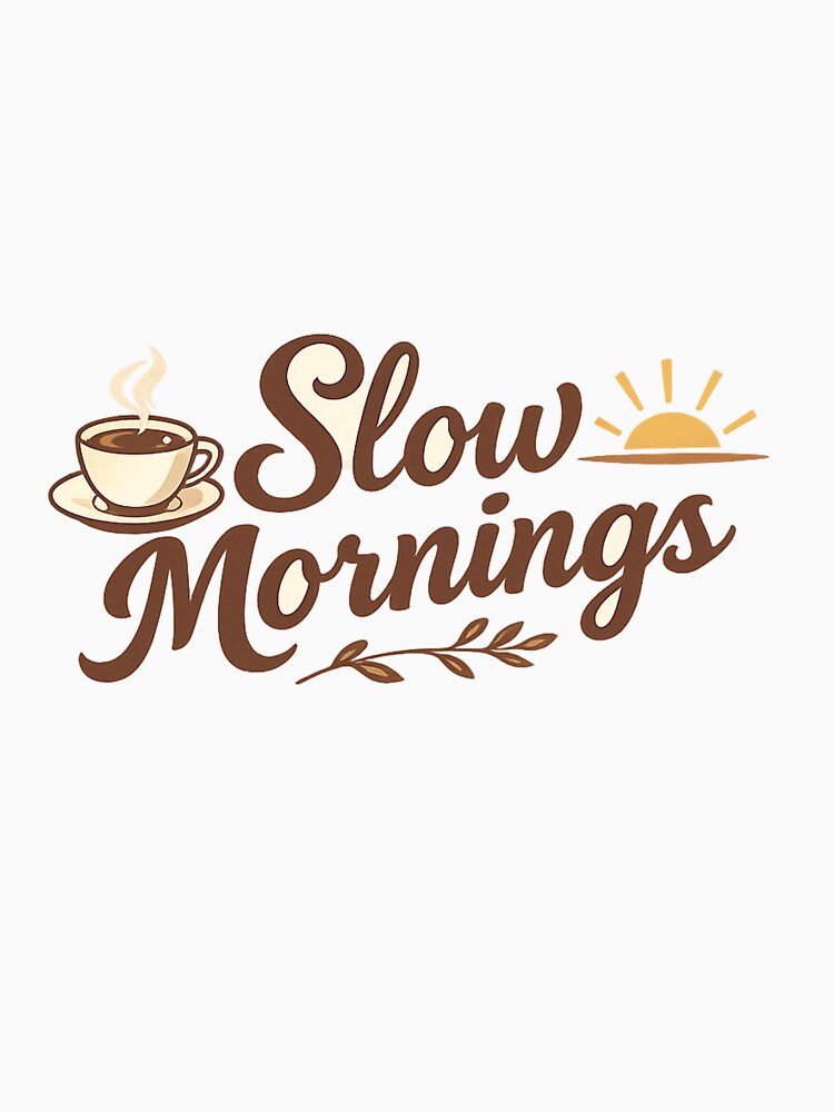 Soft retro typography inspired by slow mornings, warm coffee and cozy living aesthetics. by BeaVibes