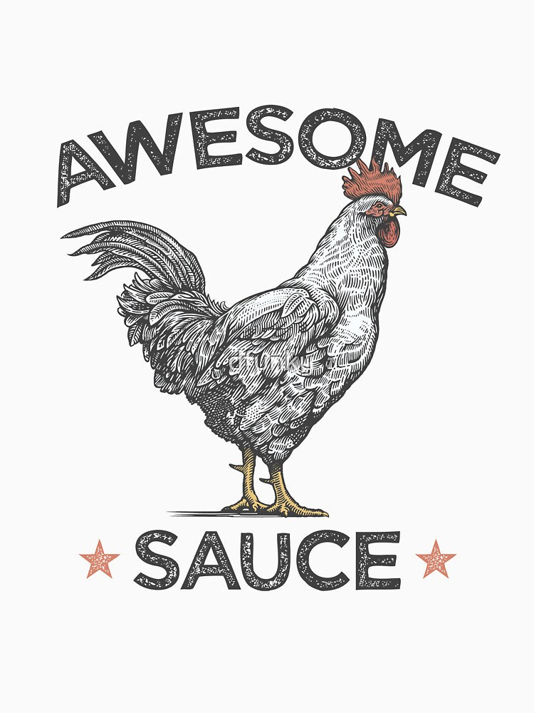 Awesome Sauce, Cool Rooster Graphic by dfunky