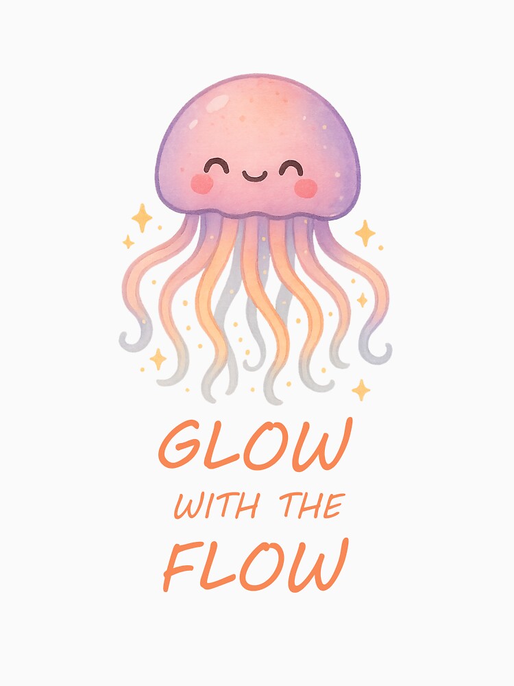 Glow With The Flow – Kawaii Jellyfish by Dream Machine