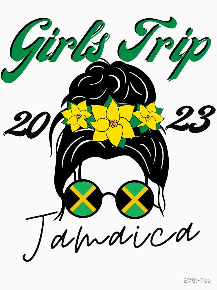Jamaica Girls Trip Summer Trip 2023 Woman Bun Costume by 27th-Tee