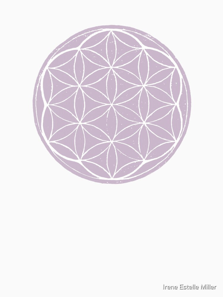 Flower of Life Linocut - Dust + Snow by Irene Estelle