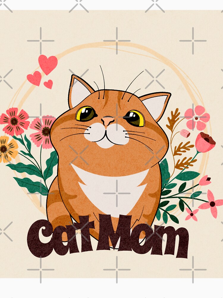 Cute Illustrated Cat for Cat Moms by KayLadyBug