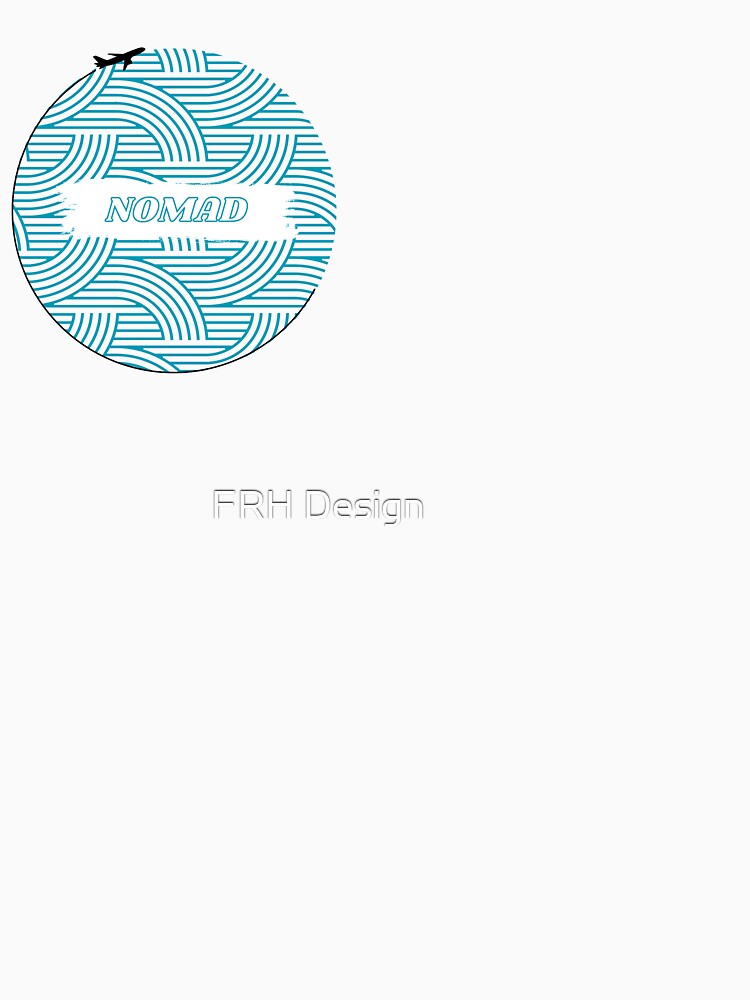 nomad lifestyle travel work holiday vacation blue geometric lines abstract plane by FRH Design ⭐⭐⭐⭐⭐