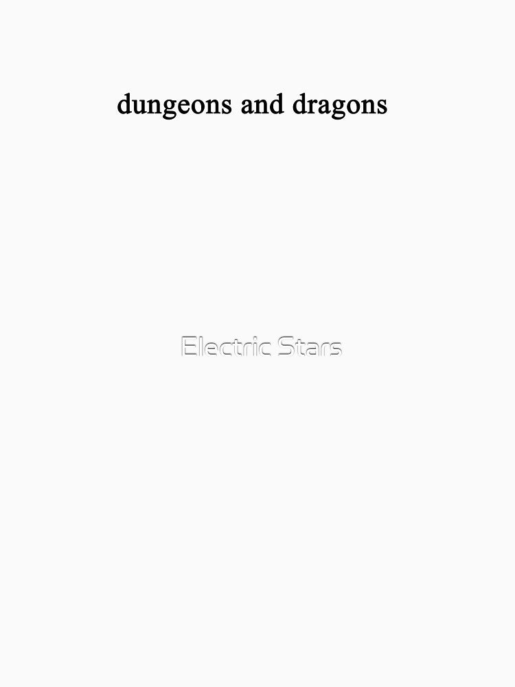 Dungeons and dragons simple text by Electric Stars