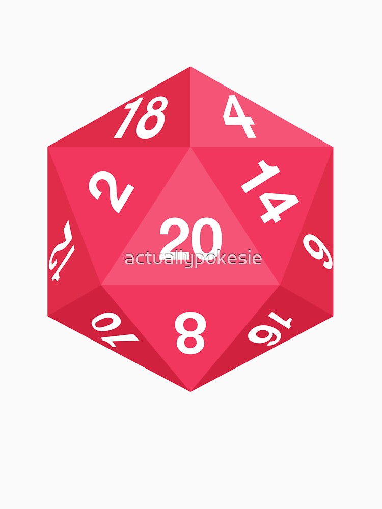 Red d20 by actuallypokesie
