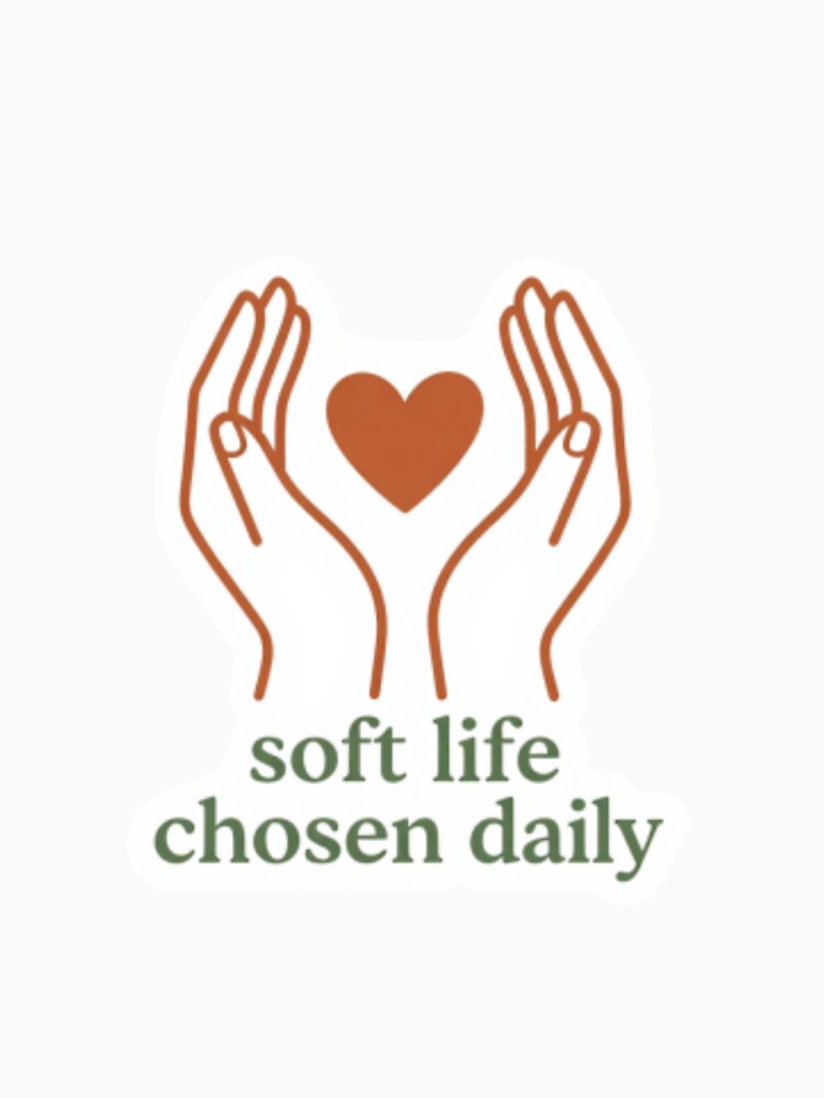 Soft Life Chosen Daily – Calm Healing Affirmation Quote by CosmicQuietStudio