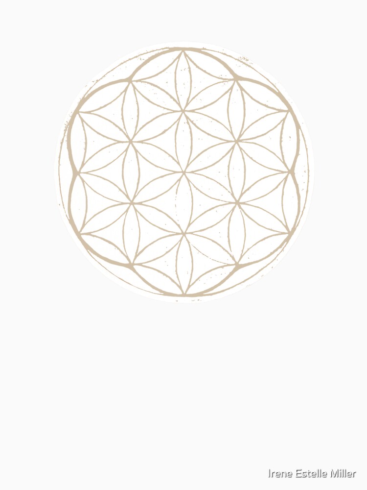 Flower of Life Linocut - Snow + Dove by Irene Estelle