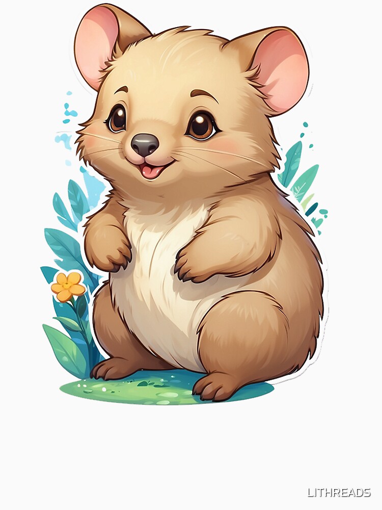 Cute Quokka Smiling by LITHREADS