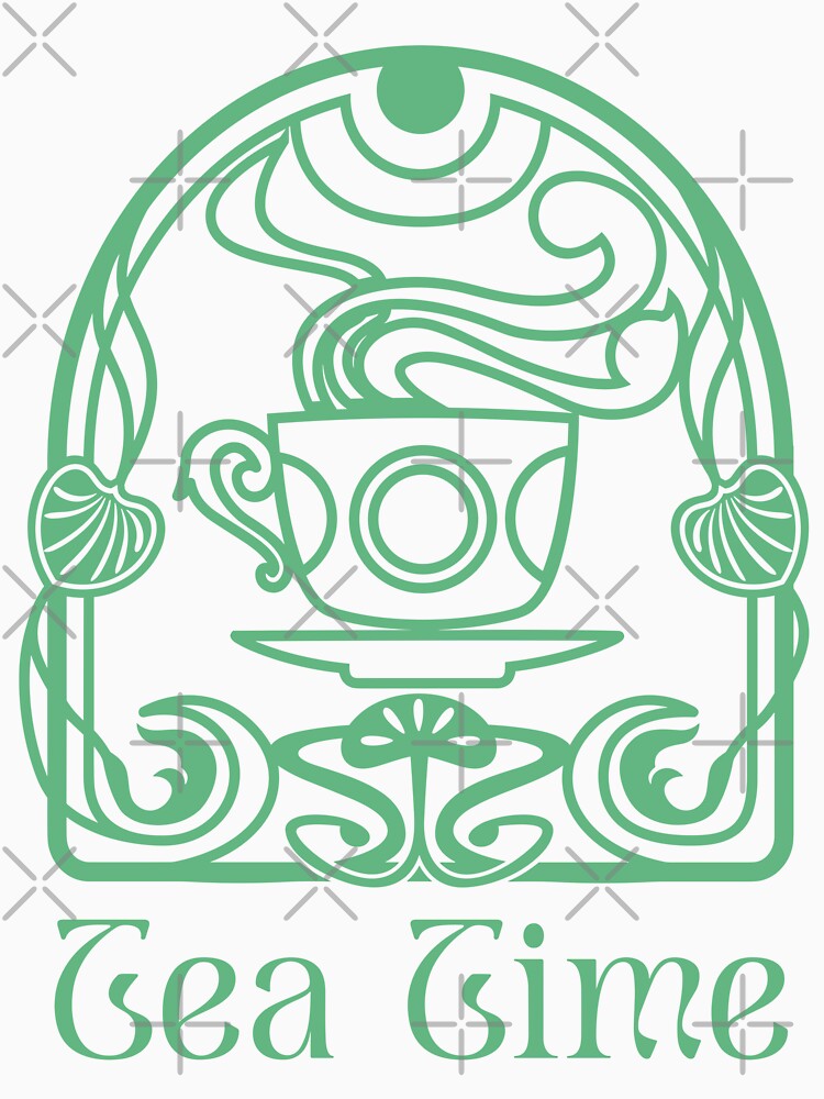Tea Time - Art Nouveau Tea cup by PrintSoulDesign