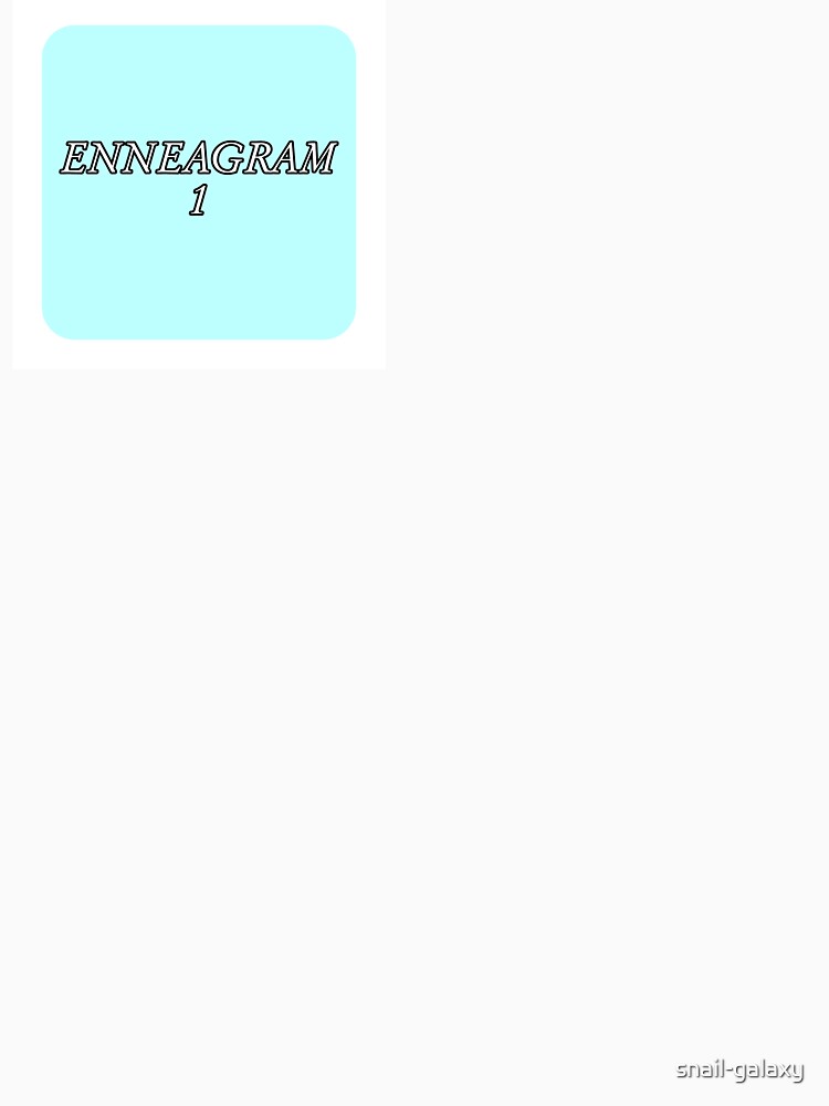 enneagram 1 (plain text on light blue background) by snail-galaxy