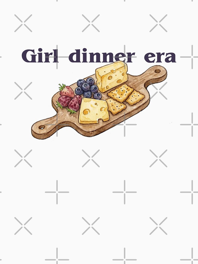 Girl Dinner Era — Watercolor Cheese Board Funny Quote | Charcuterie Lover Gift, Foodie Humor by ArtofDari