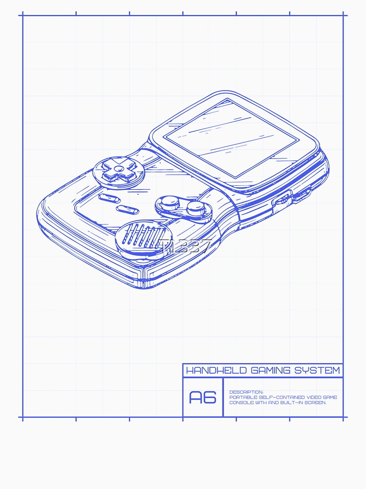 Blueprint l Handheld game console | Arcade Blueprint | Retro Gamer | Classic Gamer | Retro Gaming | Arcade Gaming | 16 Bit | 8 Bit | I love video games l Old School Gamer l Atar by T1337