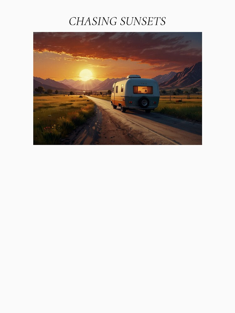 Chasing Sunsets Camper Camping Design by WicklTees