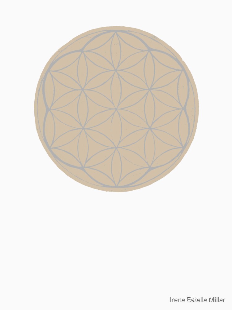Flower of Life Linocut - Dove + Fog by Irene Estelle