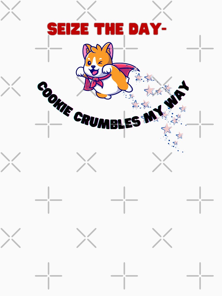 Flying Corgi in a Cape with Sparkling Stars Behind It.  Seize the Day.  Gift for a Friend, Girlfriend, Mom, Corgi Lover. by ShrimpAndGrits