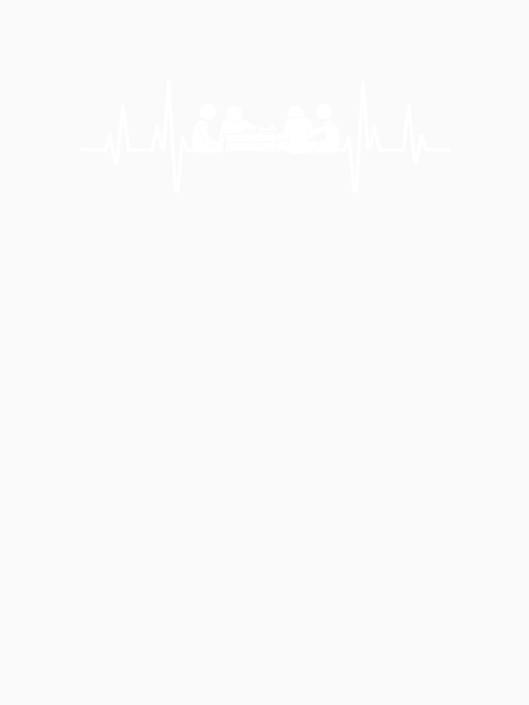 heartbeat and board gamers - white design for a board game aficionado/enthusiast/collector by BlueLightStore