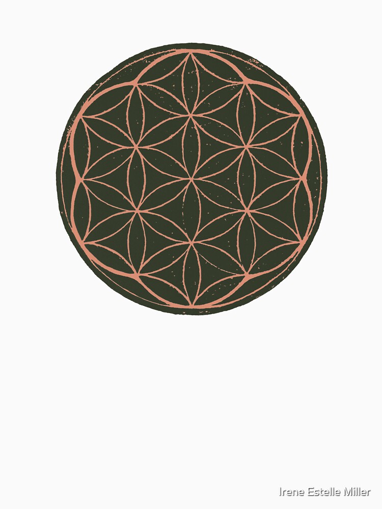 Flower of Life Linocut - Pine + Fawn by Irene Estelle