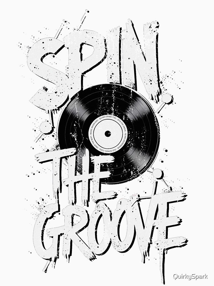 Spin the Groove – Distressed Grunge Vinyl by QuirkySpark