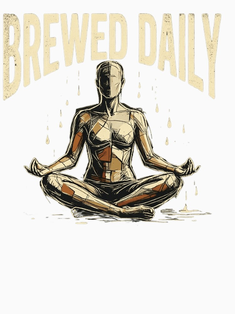 Where Breath Meets Brew – Spiritual Coffee Shirt – Meditation Aesthetic Tee by Iceyfun