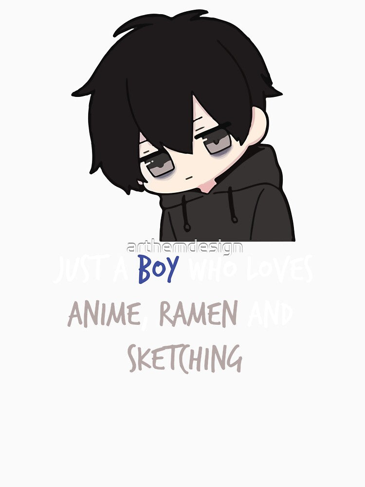 Just A Boy Who Loves Anime Ramen And Sketching Japan Anime by arthemdesign