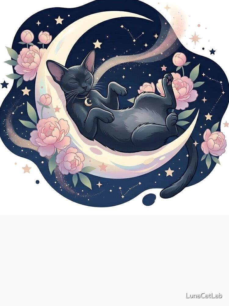 The Dreamer: Lazy Celestial Black Cat by LunaCatLab