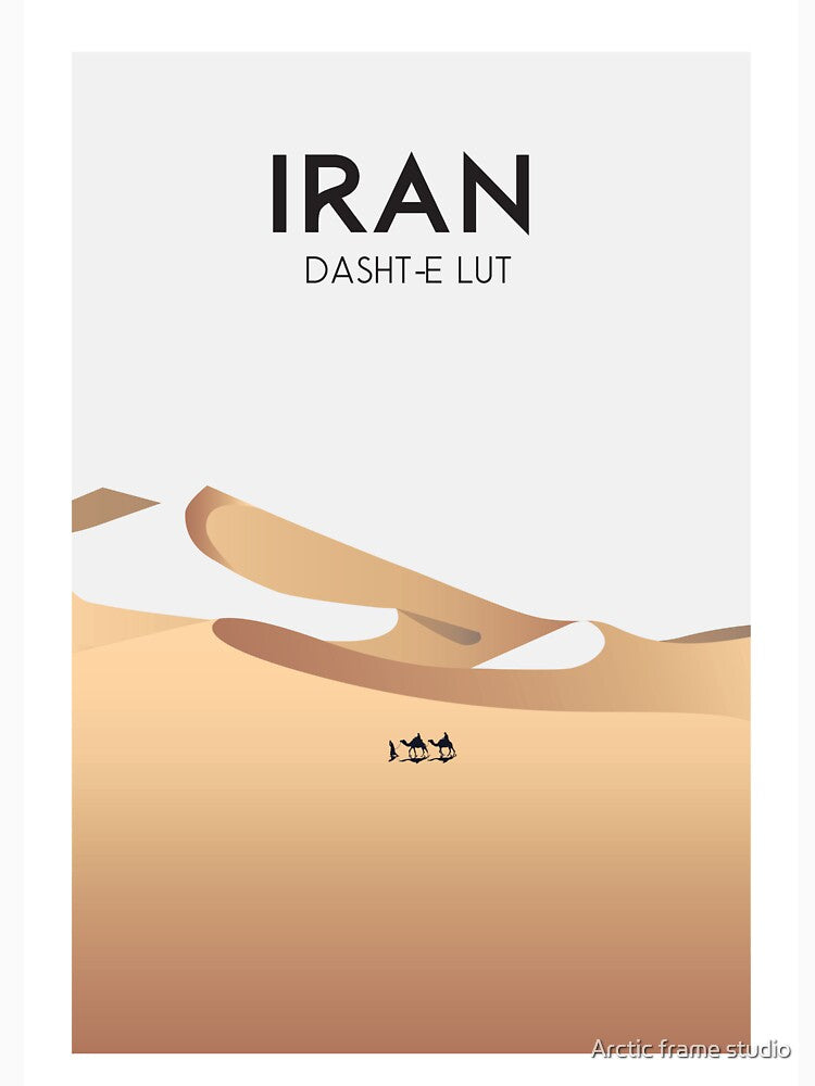 Iran travel poster wall art by Arctic frame studio