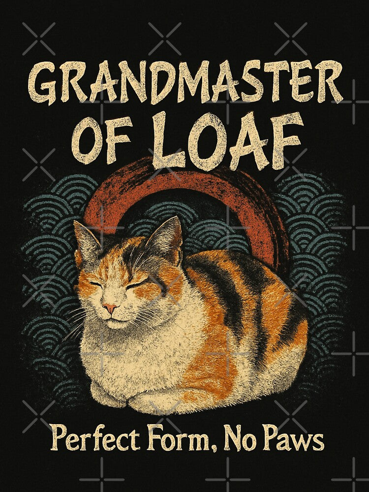 Grandmaster of Loaf Funny calico Cat 90s Bootleg by catastrocat