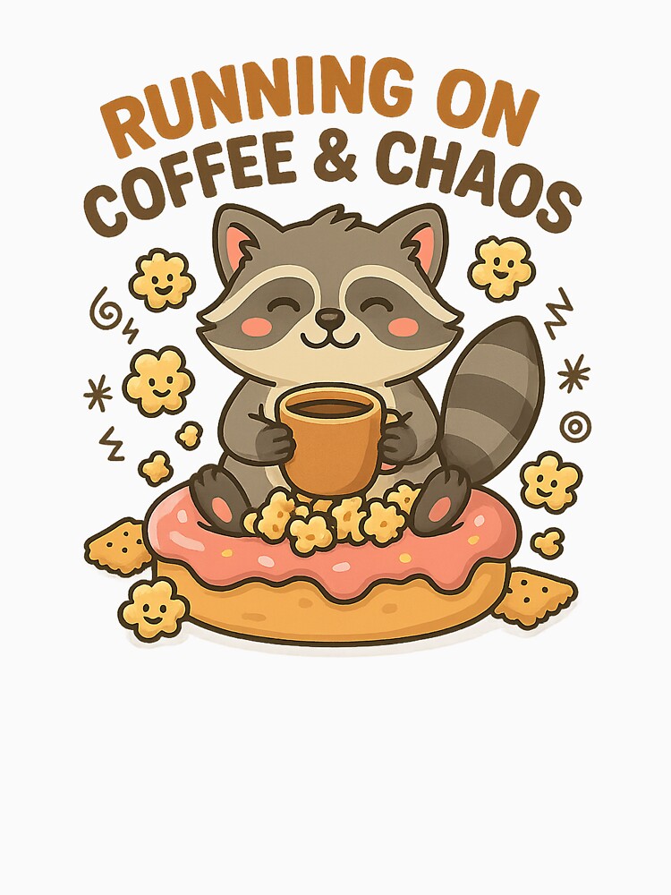 Running on Coffee & Chaos – Raccoon & Donut by SpectrumCreations