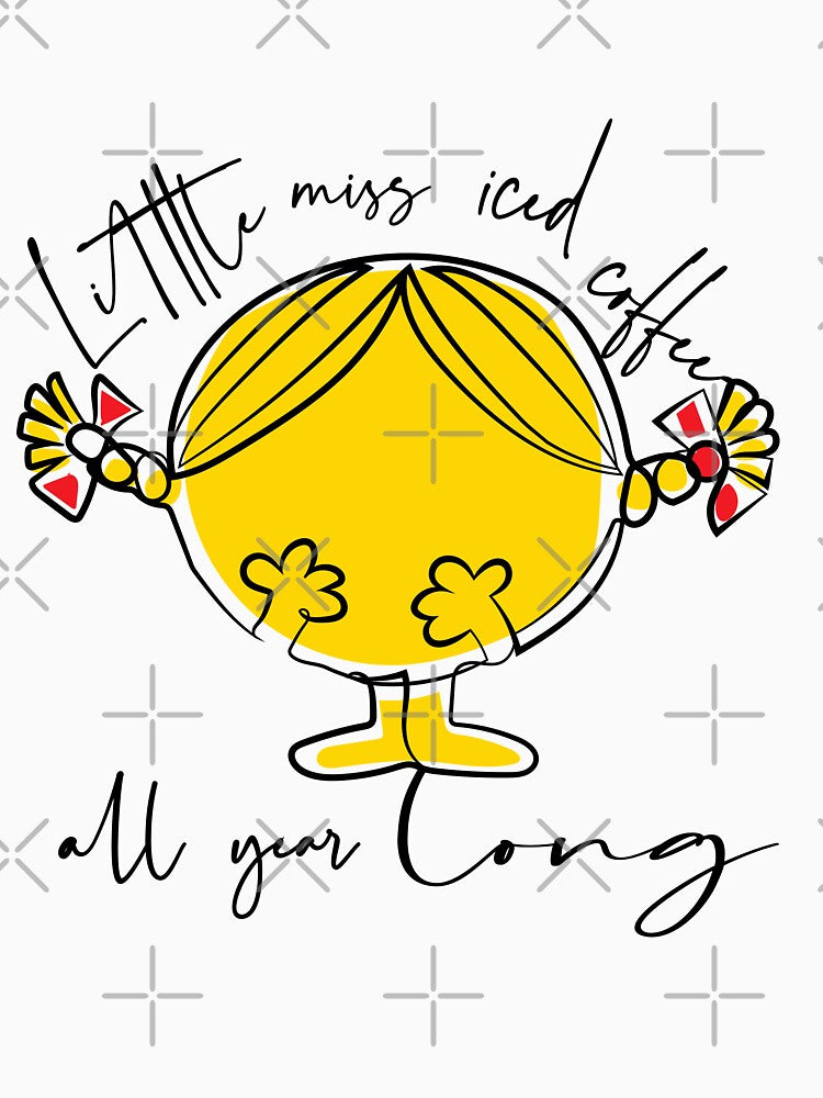 Continuous line art Little miss iced coffee all year long by scribblelife