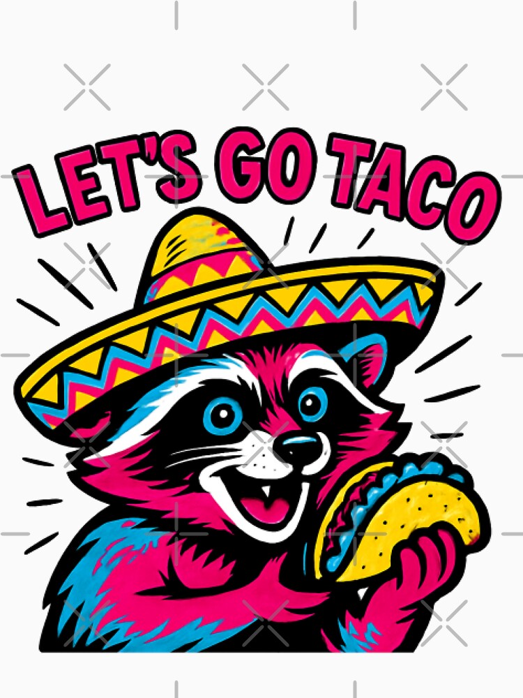 Taco Pun Art - 'Let’s Go Taco' Cute Mexican Food Lover by KhadijaBatool38