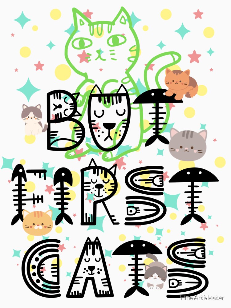 Kitty Kaleidoscope Delights Funny Black Cat Cute Cat by FineArtMaster