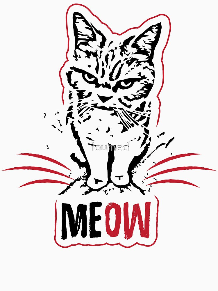 Funny Cat Design - Angry Cat Meow by loumed