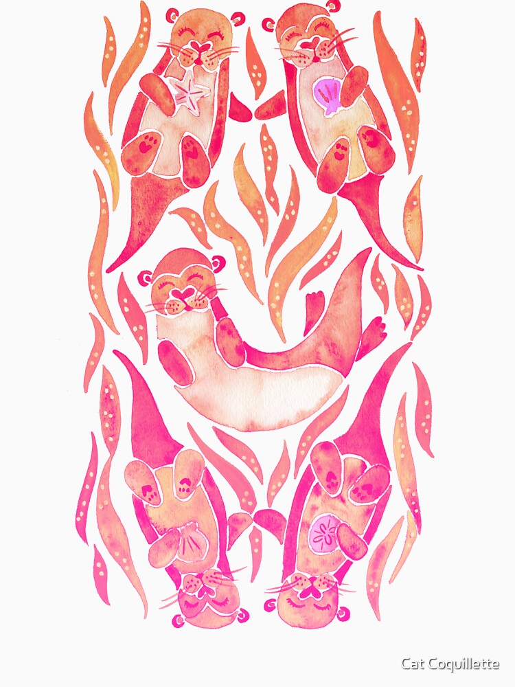 Five Otters – Pink Ombré by Cat Coquillette