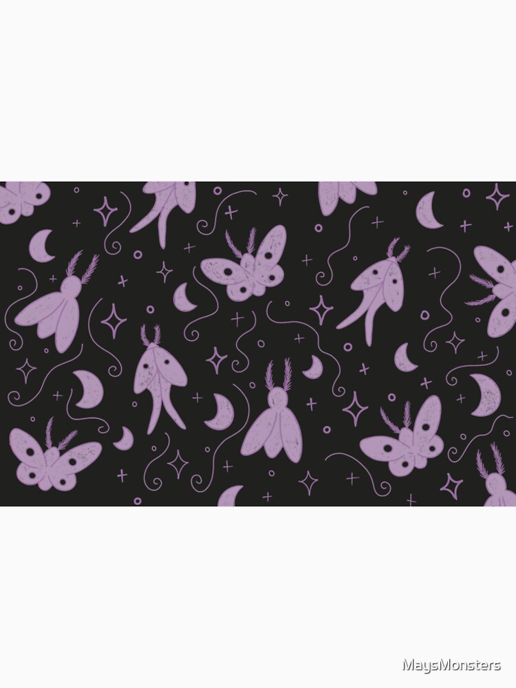 Black and Purple Moth Print Pattern by MaysMonsters