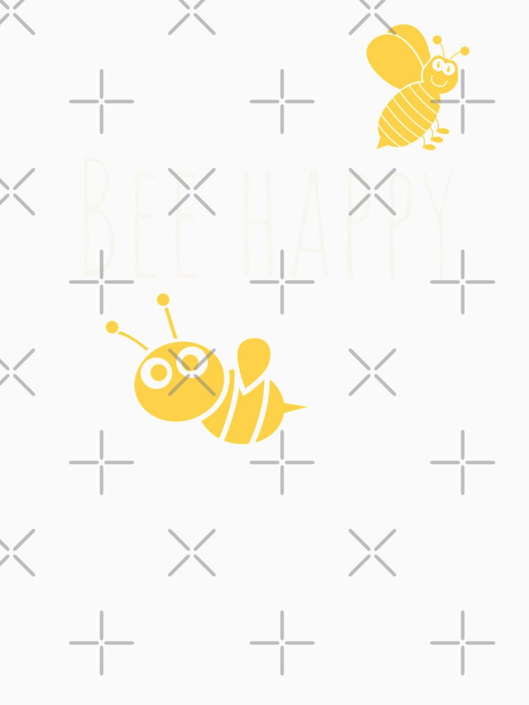Bee Happy positive slogan by digifun