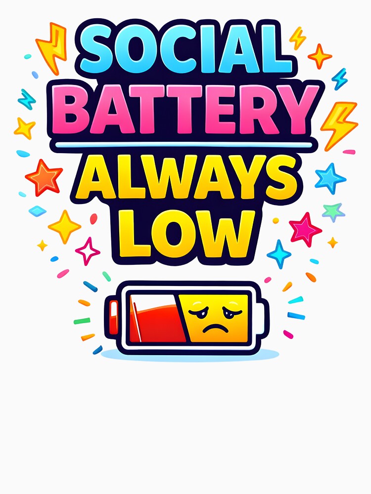 Low social battery funny quote by Marti’s Shop Corner