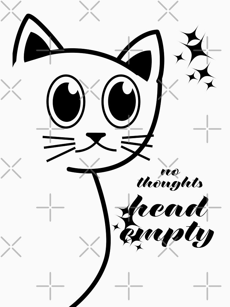 no thoughts head empty cat meme by alevealev
