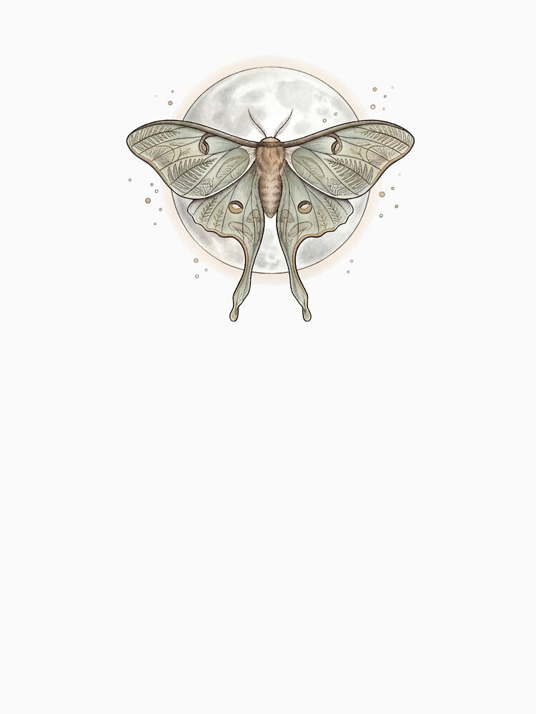 Luna Moth and Moon by Sumi & Stone