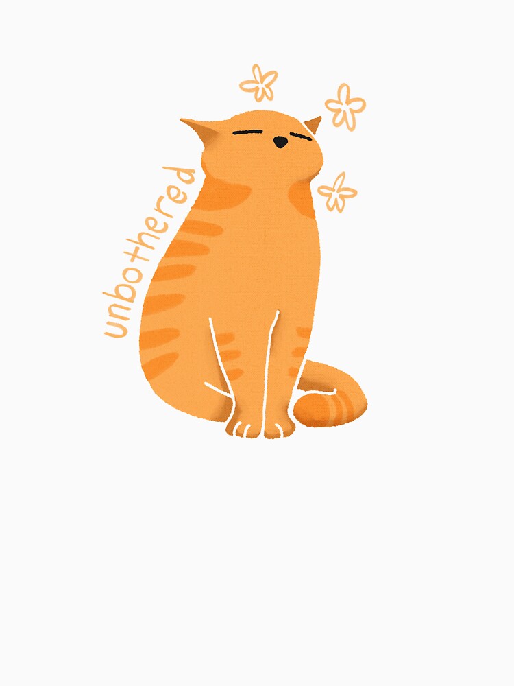 Unbothered Tabby Cat Chill Vibes Only by studiomamabara