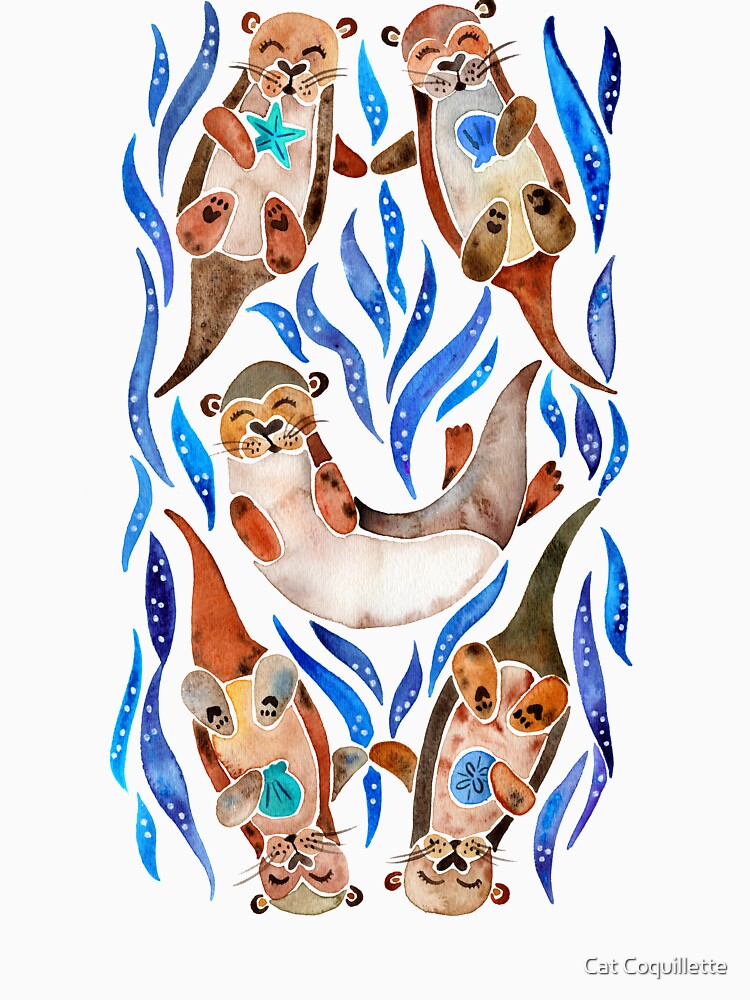 Five Otters – Blue Palette by Cat Coquillette