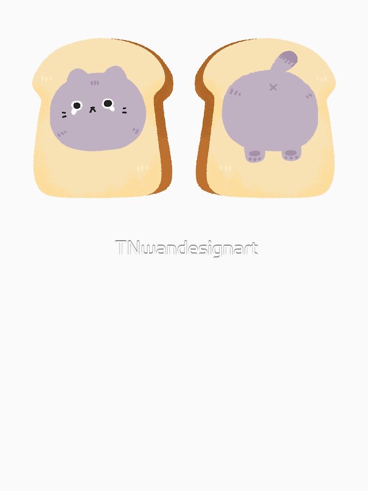 bun purple sad cat Neko Kitten Lover Funny Bread Baker by TNwandesignart