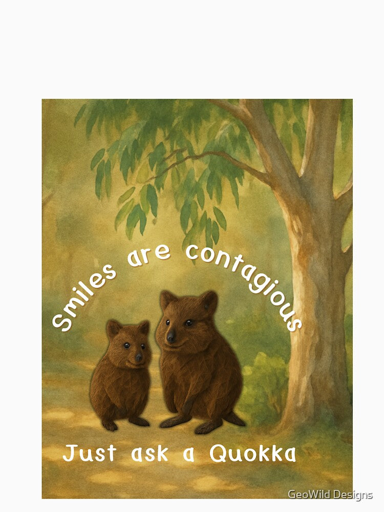 Smiles Are Contagious – Quokka Forest Artwork by GeoWild Designs