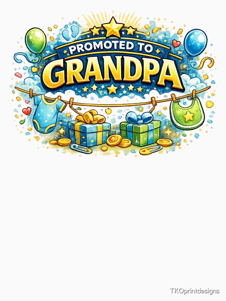 Promoted to Grandpa 2026 Shirt – New Grandpa Gift, First Time Grandpa Tee, Pregnancy Announcement Grandpa Shirt by TKOprintdesigns