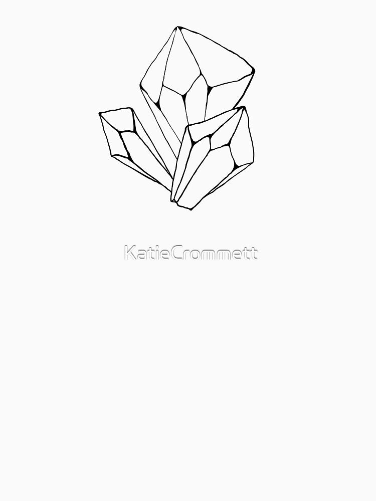 Crystal cluster | Hand-drawn | Crystal illustration | Crystal doodle by KatieCrommett